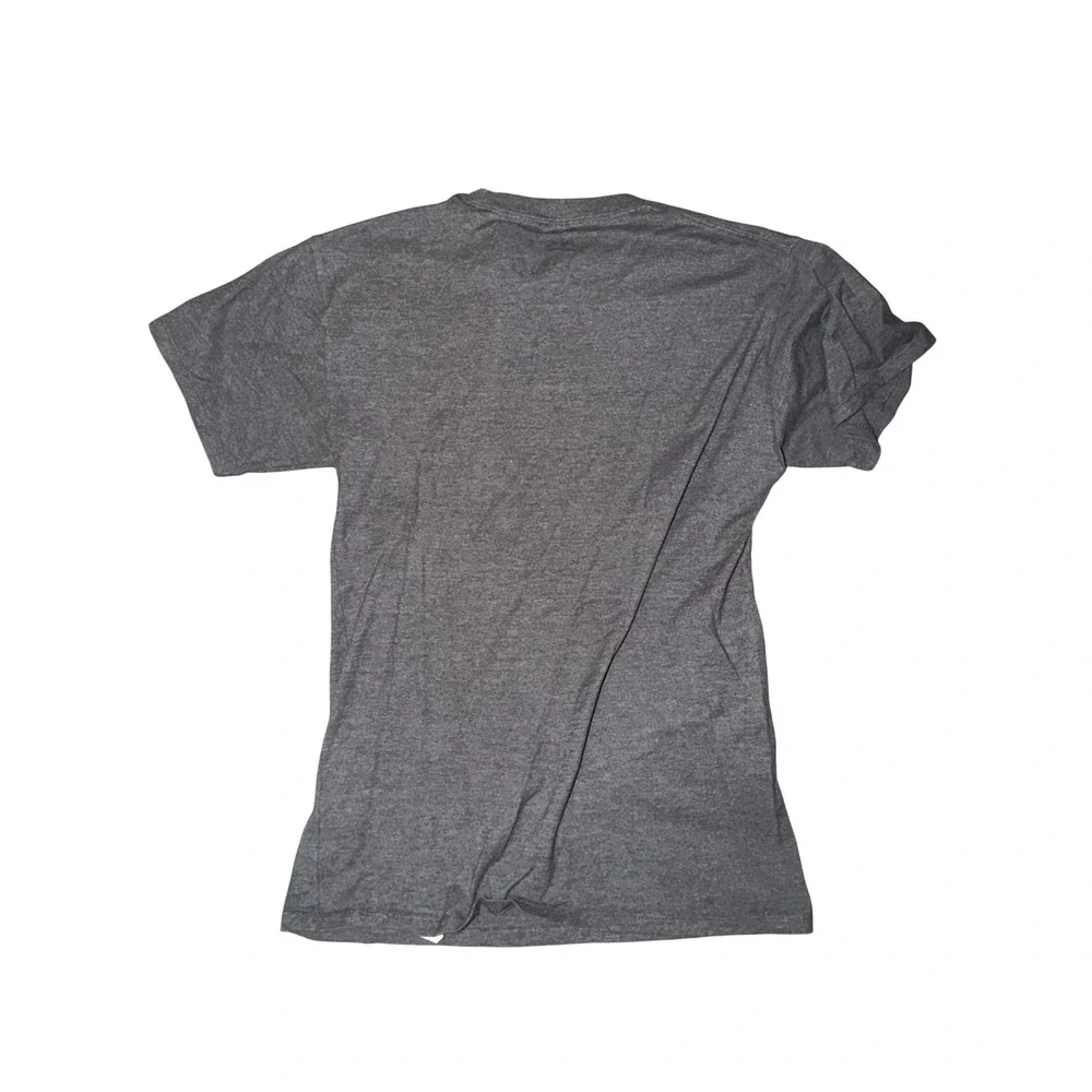 Champion Mens Graphic T-Shirt Charcoal Heather Gray Script Logo GT23H AE9 Size M - Picture 3 of 6